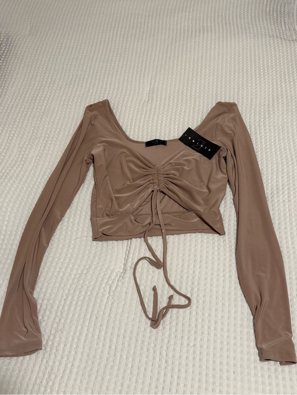 21 Saints Long Sleeve Crop Top - Medium